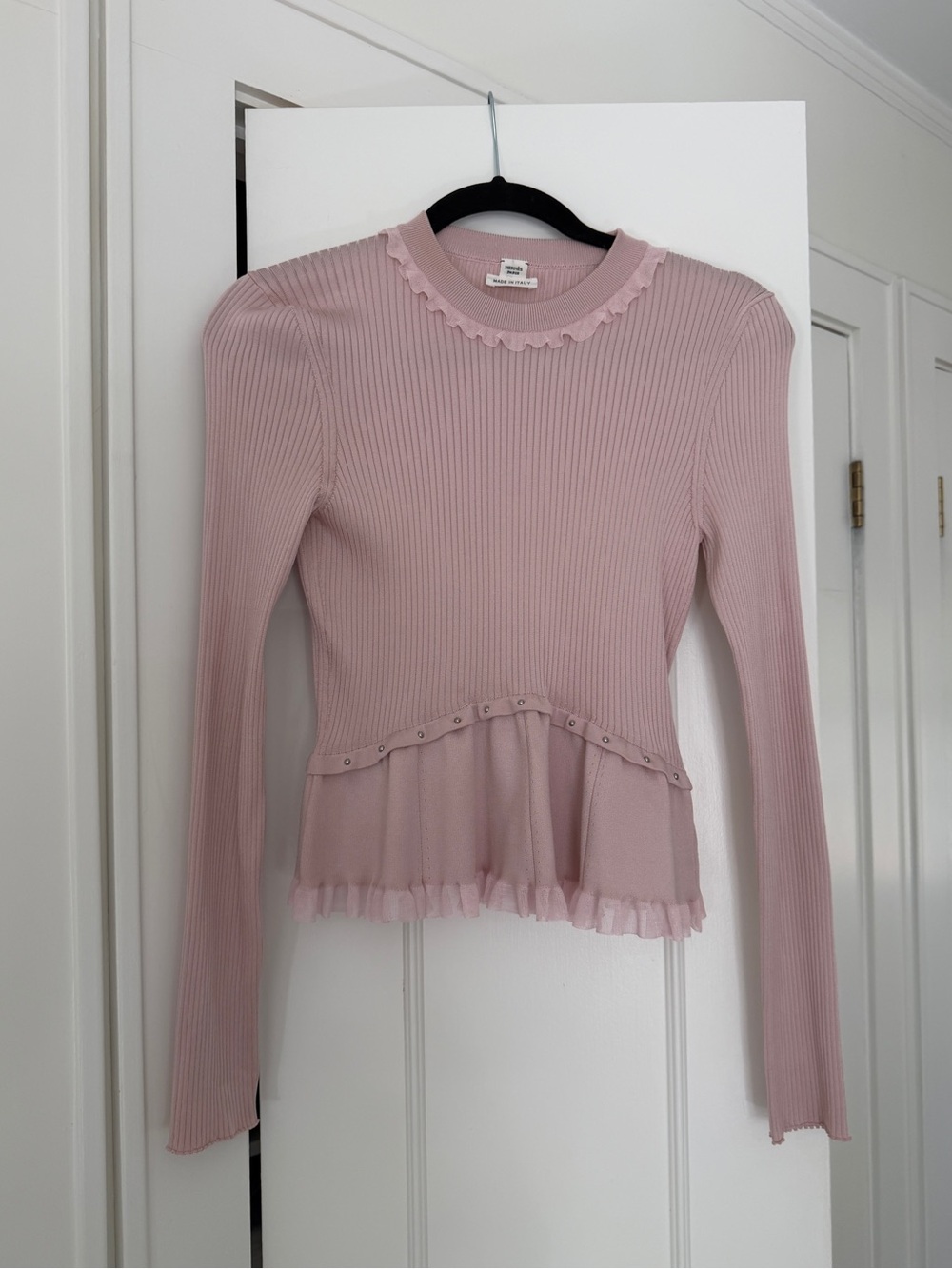 Hermes “Jewel” Long Sleeve Studded Top NWT